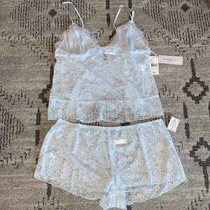 Linea Donatella Sexy Basics Lace Cami & Shorts Lingerie Pajama Set XL Babydoll